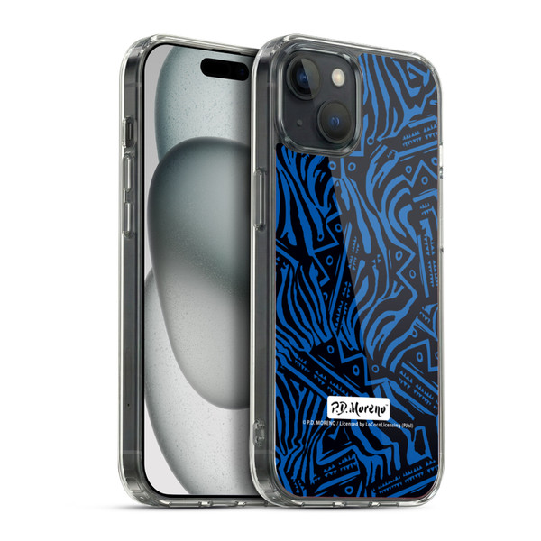 P.D. Moreno Patterns Tribal Zebra Soft Gel Case for Apple iPhone 15 Plus & MagSafe