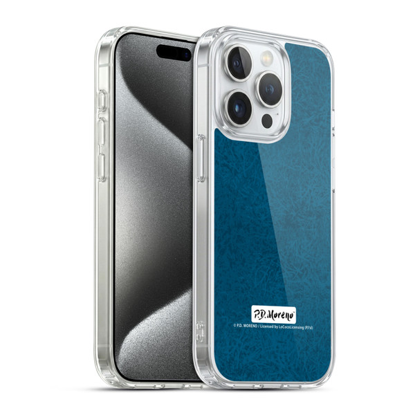 P.D. Moreno Patterns Teal Soft Gel Case for Apple iPhone 15 Pro & MagSafe