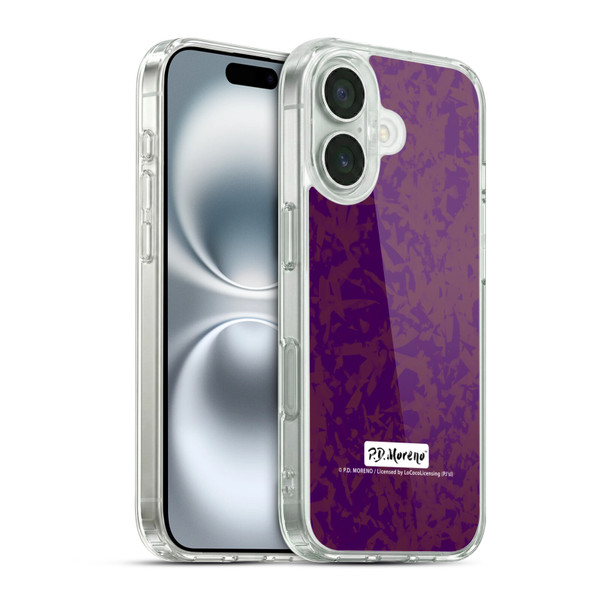 P.D. Moreno Patterns Violet Soft Gel Case for Apple iPhone 16 & MagSafe