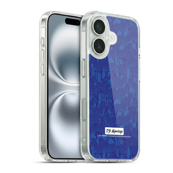 P.D. Moreno Patterns Zebra Soft Gel Case for Apple iPhone 16 & MagSafe