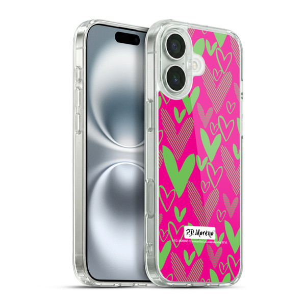 P.D. Moreno Patterns Hearts 1 Soft Gel Case for Apple iPhone 16 Plus & MagSafe