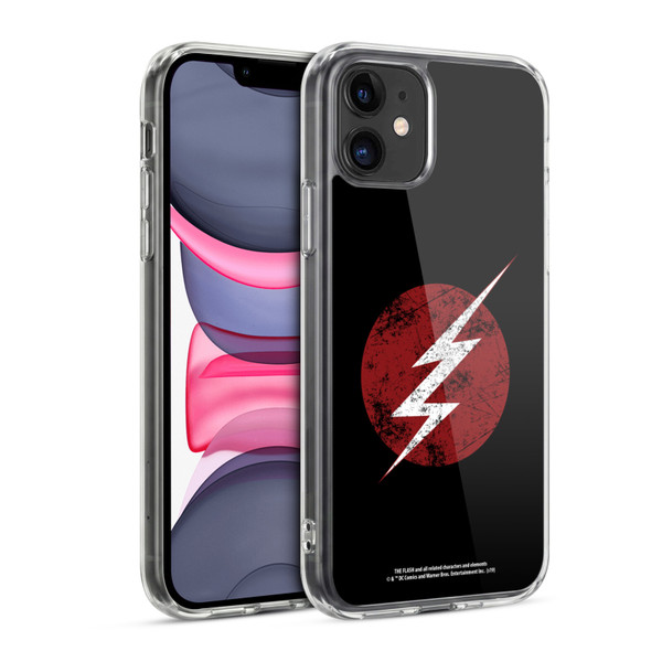 The Flash TV Series Logos Distressed Look Soft Gel Case for Apple iPhone 11