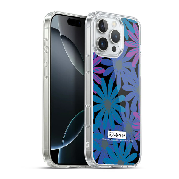 P.D. Moreno Patterns Midnight Daisies Soft Gel Case for Apple iPhone 16 Pro Max & MagSafe