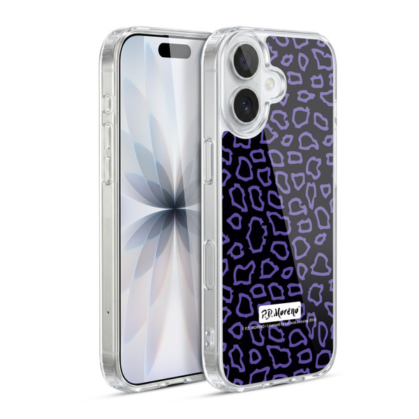 P.D. Moreno Patterns Black Purple Soft Gel Case for Apple iPhone 17