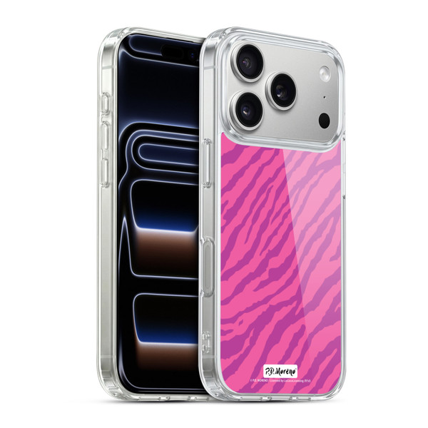 P.D. Moreno Patterns Pink Zebra Soft Gel Case for Apple iPhone 17 Pro