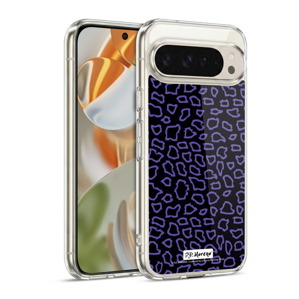 P.D. Moreno Patterns Black Purple Soft Gel Case for Google Pixel 9 / Pixel 9 Pro