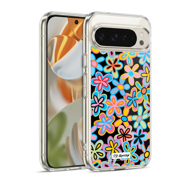 P.D. Moreno Patterns Retro Flowers Soft Gel Case for Google Pixel 9 / Pixel 9 Pro