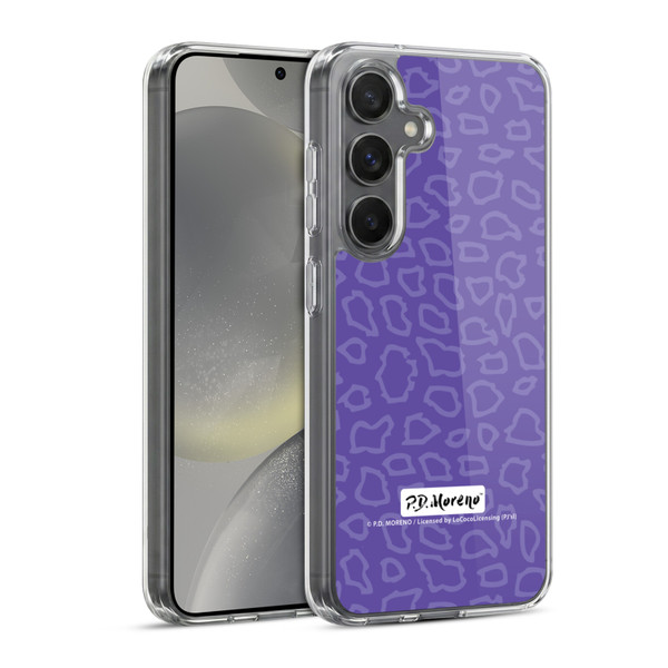 P.D. Moreno Patterns Purple Leopard Soft Gel Case for Samsung Galaxy S24 5G & MagSafe