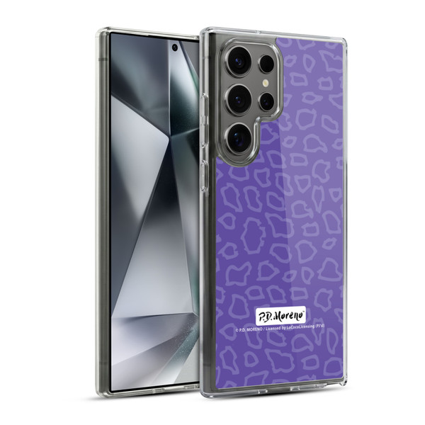 P.D. Moreno Patterns Purple Leopard Soft Gel Case for Samsung Galaxy S24 Ultra 5G & MagSafe