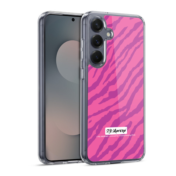 P.D. Moreno Patterns Pink Zebra Soft Gel Case for Samsung Galaxy S25 & MagSafe