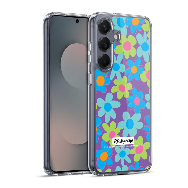 P.D. Moreno Patterns Purple Soft Gel Case for Samsung Galaxy S25+ & MagSafe