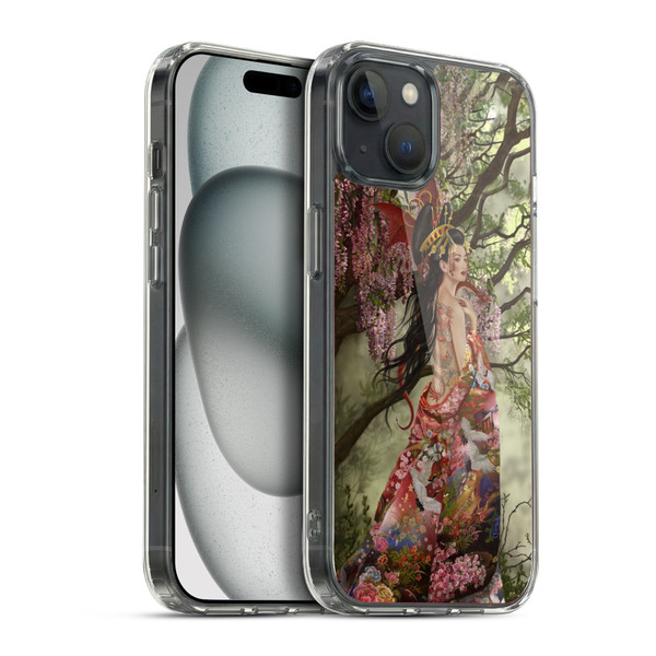 Nene Thomas Deep Forest Asian Silk Soft Gel Case for Apple iPhone 15 Plus & MagSafe