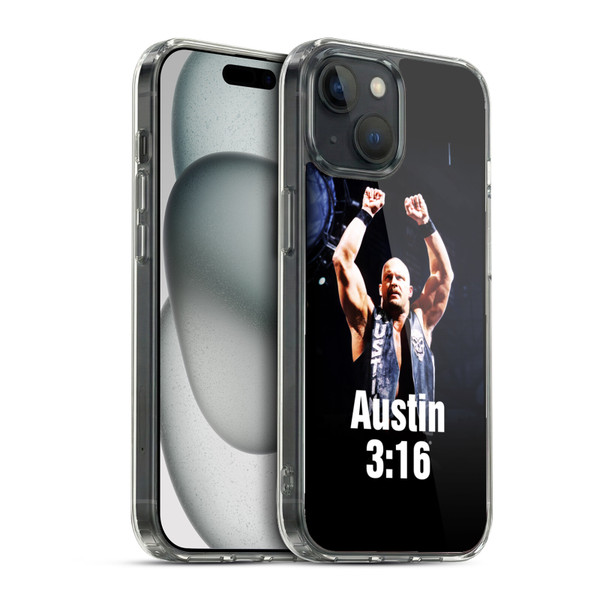 WWE Steve Austin Photo Soft Gel Case for Apple iPhone 15 & MagSafe