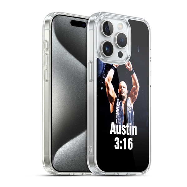 WWE Steve Austin Photo Soft Gel Case for Apple iPhone 15 Pro & MagSafe