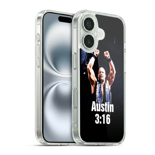 WWE Steve Austin Photo Soft Gel Case for Apple iPhone 16 & MagSafe