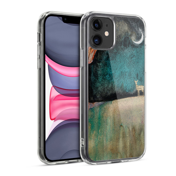 Wyanne Nature 2 Deer and Moon Soft Gel Case for Apple iPhone 11