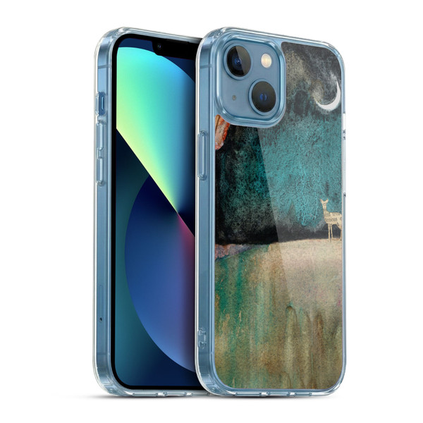 Wyanne Nature 2 Deer and Moon Soft Gel Case for Apple iPhone 13 Mini & MagSafe
