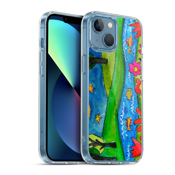 Wyanne Nature 2 Summer Lake At Midnight Soft Gel Case for Apple iPhone 13 Mini & MagSafe