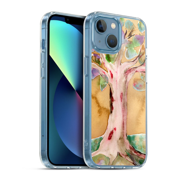 Wyanne Nature 2 Watercolour Tree Soft Gel Case for Apple iPhone 13 Mini & MagSafe