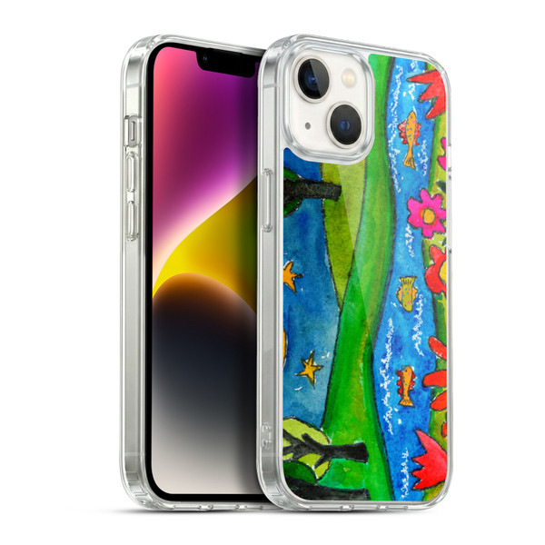 Wyanne Nature 2 Summer Lake At Midnight Soft Gel Case for Apple iPhone 14