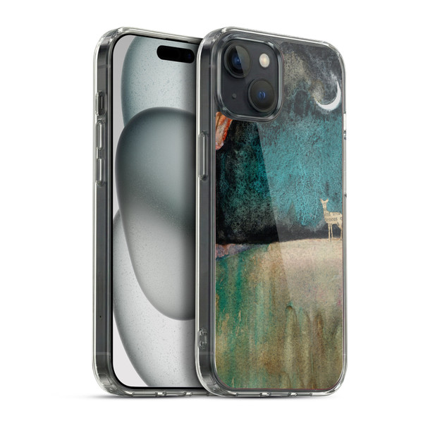 Wyanne Nature 2 Deer and Moon Soft Gel Case for Apple iPhone 15 Plus & MagSafe
