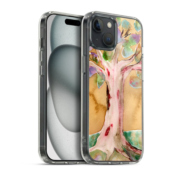 Wyanne Nature 2 Watercolour Tree Soft Gel Case for Apple iPhone 15 Plus & MagSafe
