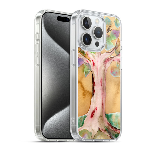 Wyanne Nature 2 Watercolour Tree Soft Gel Case for Apple iPhone 15 Pro & MagSafe
