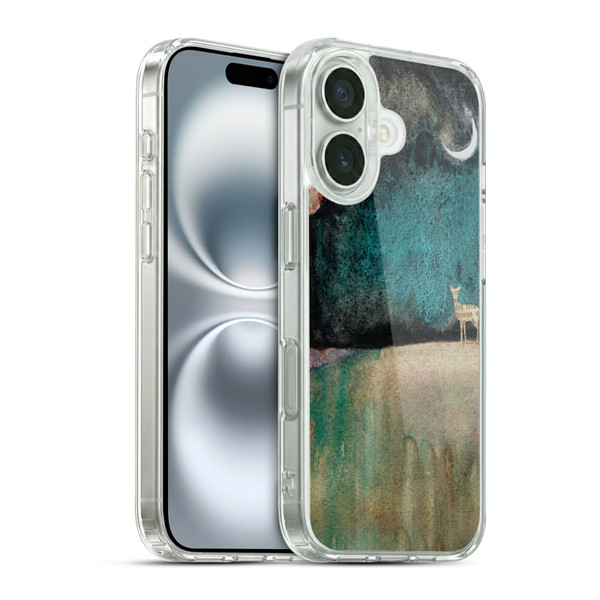 Wyanne Nature 2 Deer and Moon Soft Gel Case for Apple iPhone 16 & MagSafe