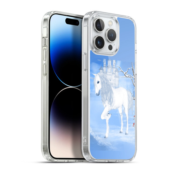 Simone Gatterwe Pegasus And Unicorns White Unicorn Soft Gel Case for Apple iPhone 13 Pro Max & MagSafe