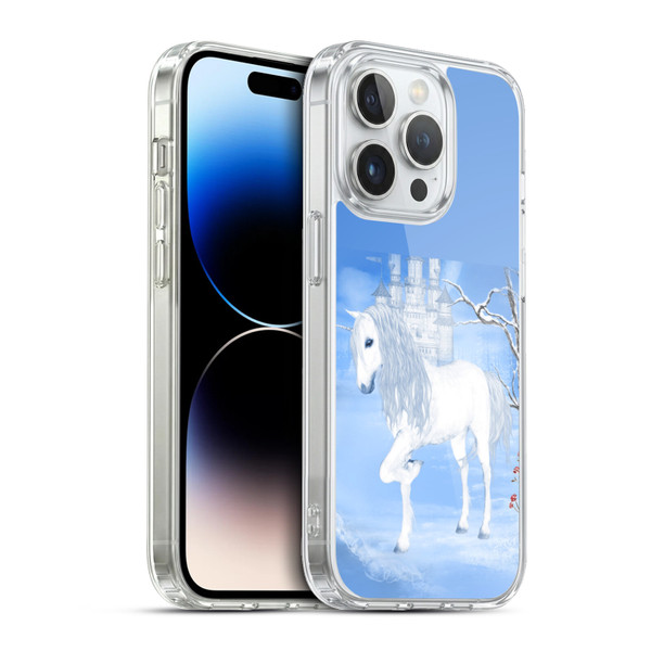 Simone Gatterwe Pegasus And Unicorns White Unicorn Soft Gel Case for Apple iPhone 13 Pro & MagSafe