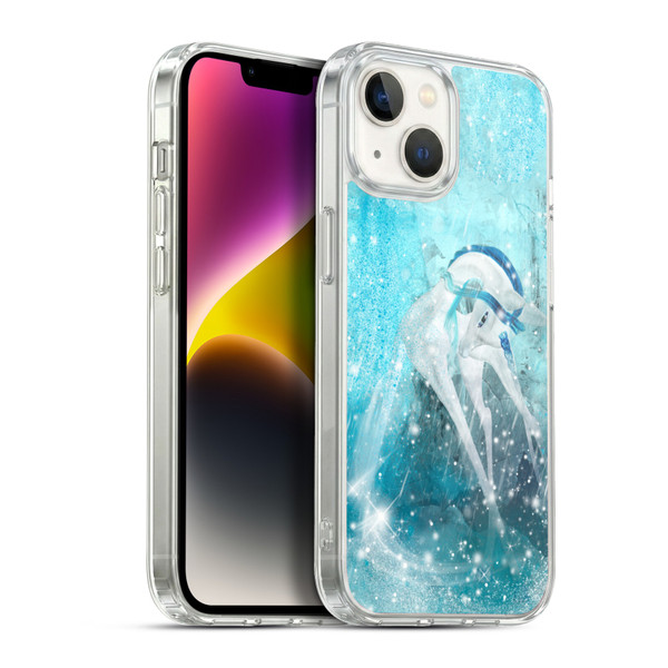 Simone Gatterwe Pegasus And Unicorns Sowflakes Soft Gel Case for Apple iPhone 14