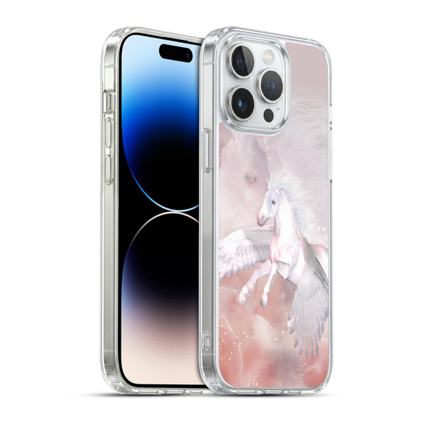 Simone Gatterwe Pegasus And Unicorns Flying Unicorn Soft Gel Case for Apple iPhone 14 Pro Max & MagSafe