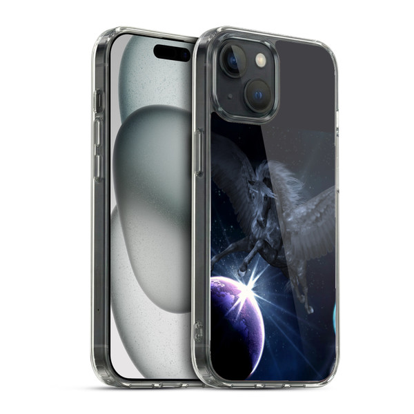Simone Gatterwe Pegasus And Unicorns Pegasus Soft Gel Case for Apple iPhone 15 & MagSafe