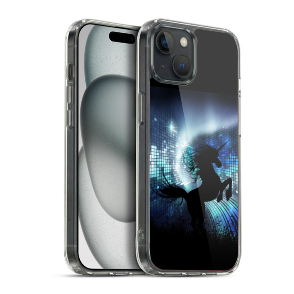 Simone Gatterwe Pegasus And Unicorns Silhouette Soft Gel Case for Apple iPhone 15 Plus & MagSafe
