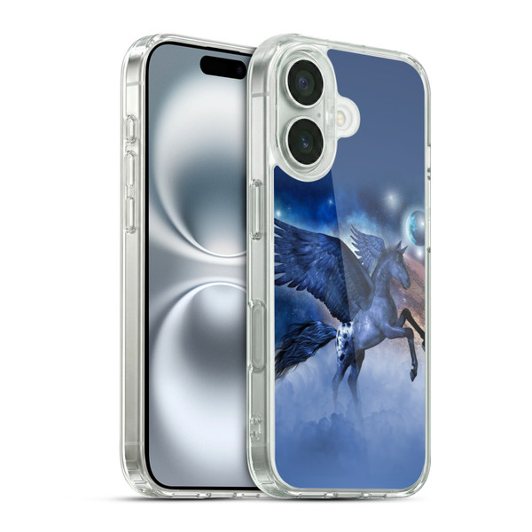 Simone Gatterwe Pegasus And Unicorns Little Pegasus Soft Gel Case for Apple iPhone 16 & MagSafe