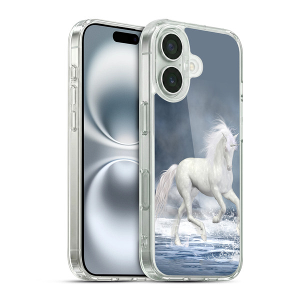 Simone Gatterwe Pegasus And Unicorns Playing Soft Gel Case for Apple iPhone 16 & MagSafe