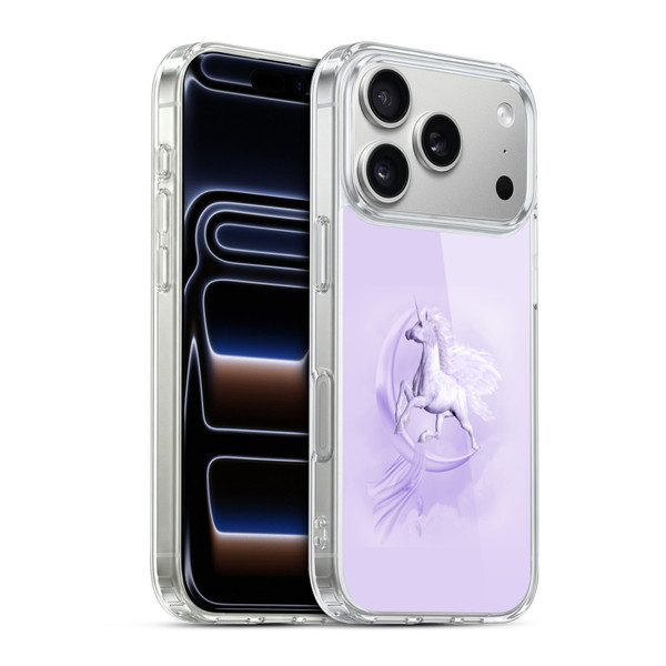 Simone Gatterwe Pegasus And Unicorns Pegasus In Moon Soft Gel Case for Apple iPhone 17 Pro