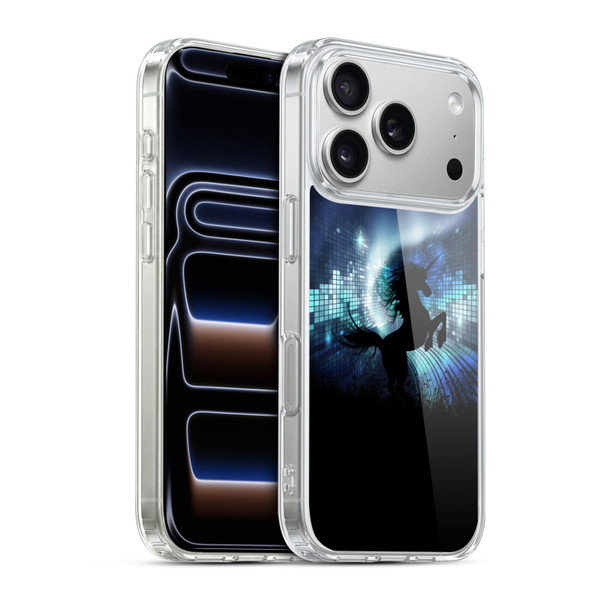 Simone Gatterwe Pegasus And Unicorns Silhouette Soft Gel Case for Apple iPhone 17 Pro