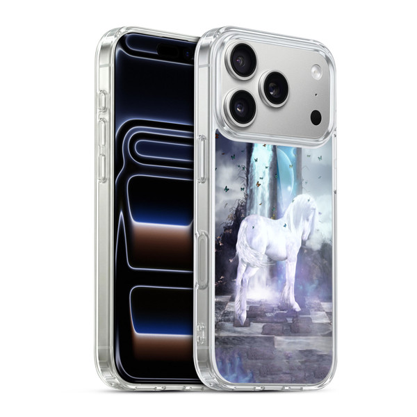 Simone Gatterwe Pegasus And Unicorns Silver Unicorn Soft Gel Case for Apple iPhone 17 Pro