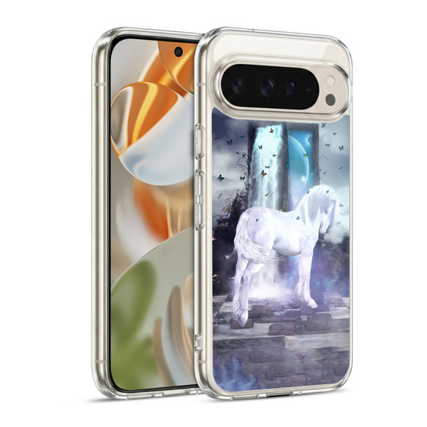 Simone Gatterwe Pegasus And Unicorns Silver Unicorn Soft Gel Case for Google Pixel 9 / Pixel 9 Pro