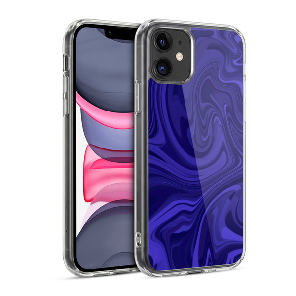 Suzan Lind Marble Indigo Soft Gel Case for Apple iPhone 11