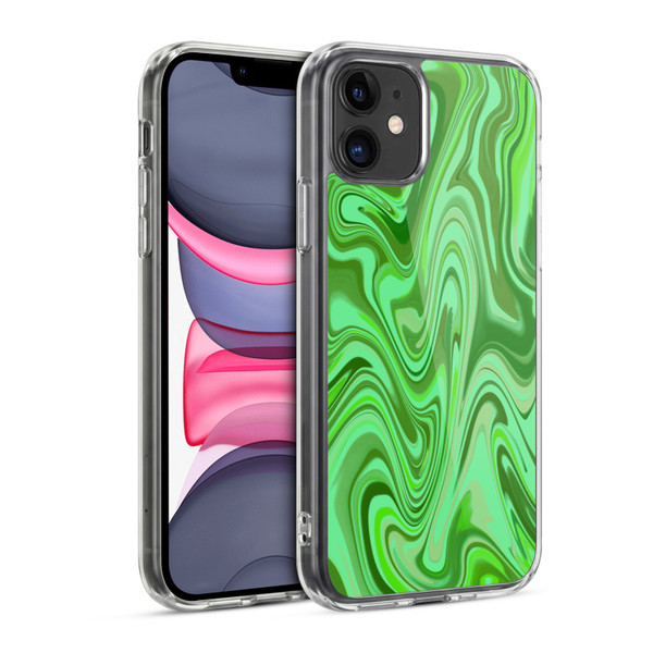 Suzan Lind Marble Light Green Soft Gel Case for Apple iPhone 11