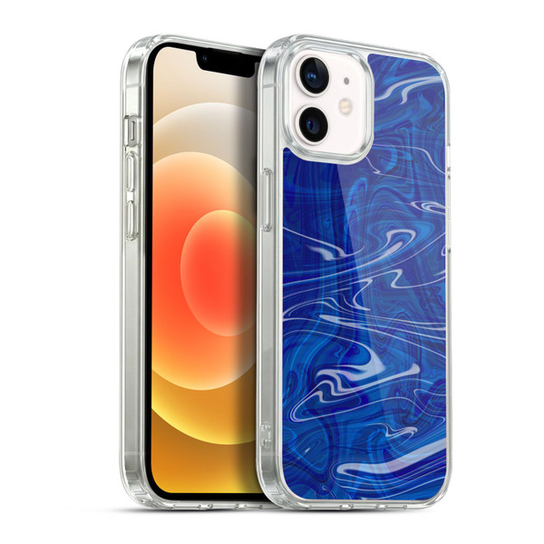 Suzan Lind Marble Dark Blue Soft Gel Case for Apple iPhone 12 / iPhone 12 Pro & MagSafe
