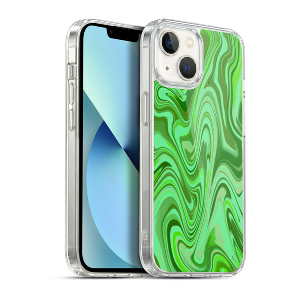 Suzan Lind Marble Light Green Soft Gel Case for Apple iPhone 13