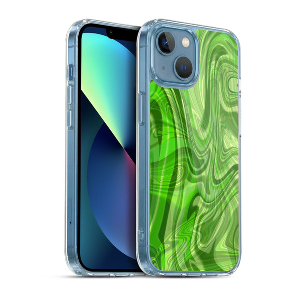 Suzan Lind Marble Green Soft Gel Case for Apple iPhone 13 Mini & MagSafe