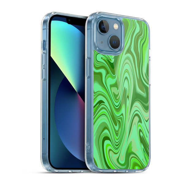 Suzan Lind Marble Light Green Soft Gel Case for Apple iPhone 13 Mini & MagSafe
