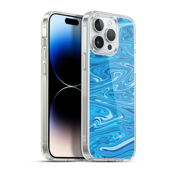 Suzan Lind Marble Light Blue Soft Gel Case for Apple iPhone 13 Pro Max & MagSafe