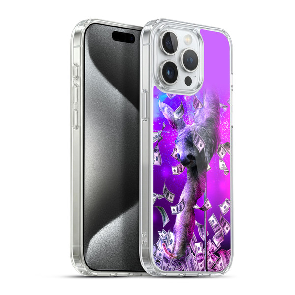 Random Galaxy Animals Dancing Strip Pole Sloth Soft Gel Case for Apple iPhone 15 Pro Max & MagSafe