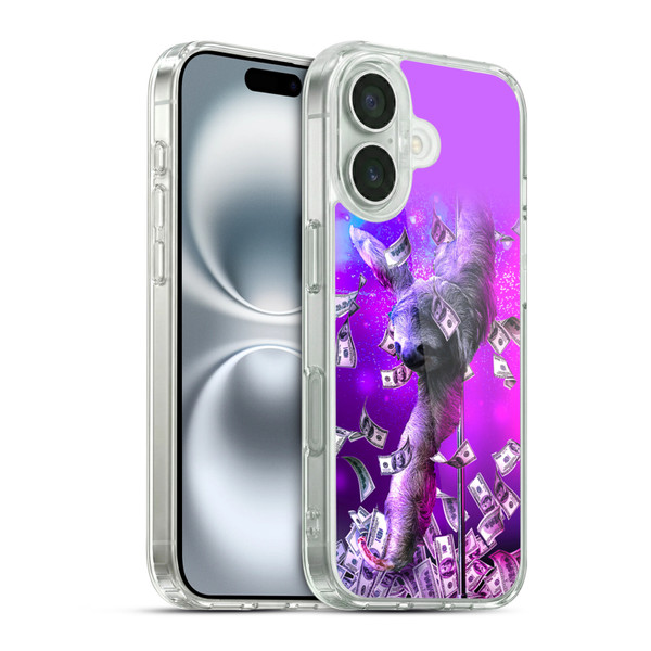 Random Galaxy Animals Dancing Strip Pole Sloth Soft Gel Case for Apple iPhone 16 & MagSafe