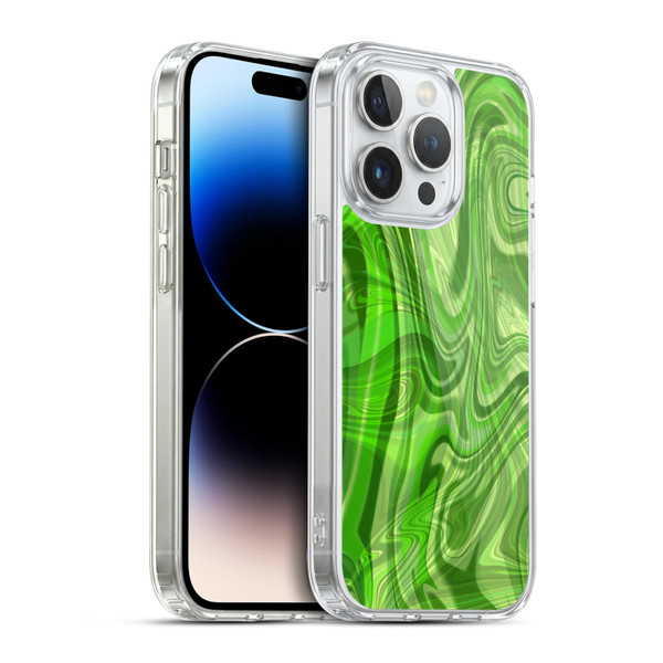 Suzan Lind Marble Green Soft Gel Case for Apple iPhone 14 Pro & MagSafe